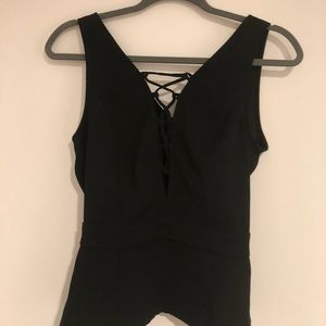 Black Criss-Cross Bebe Top